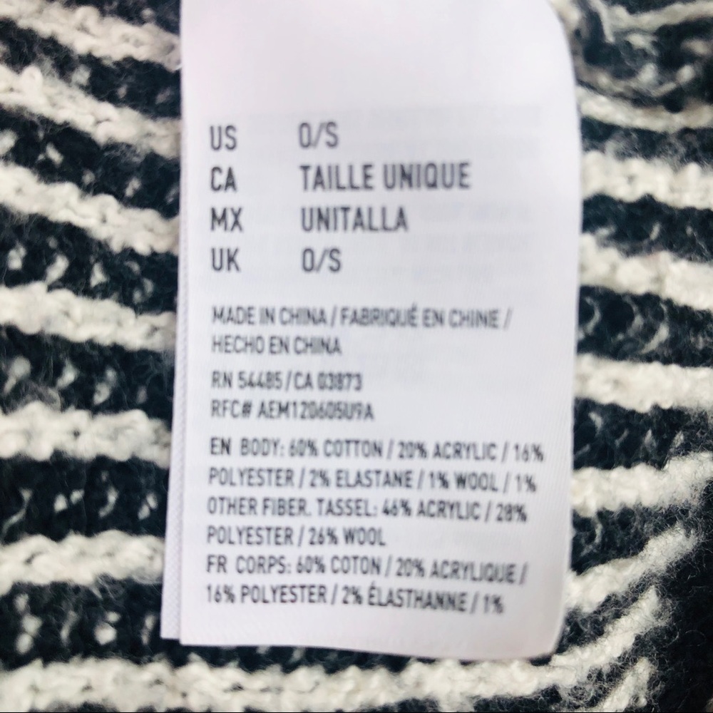 American eagle fringe black Open cardigan sweater - Picture 7 of 7